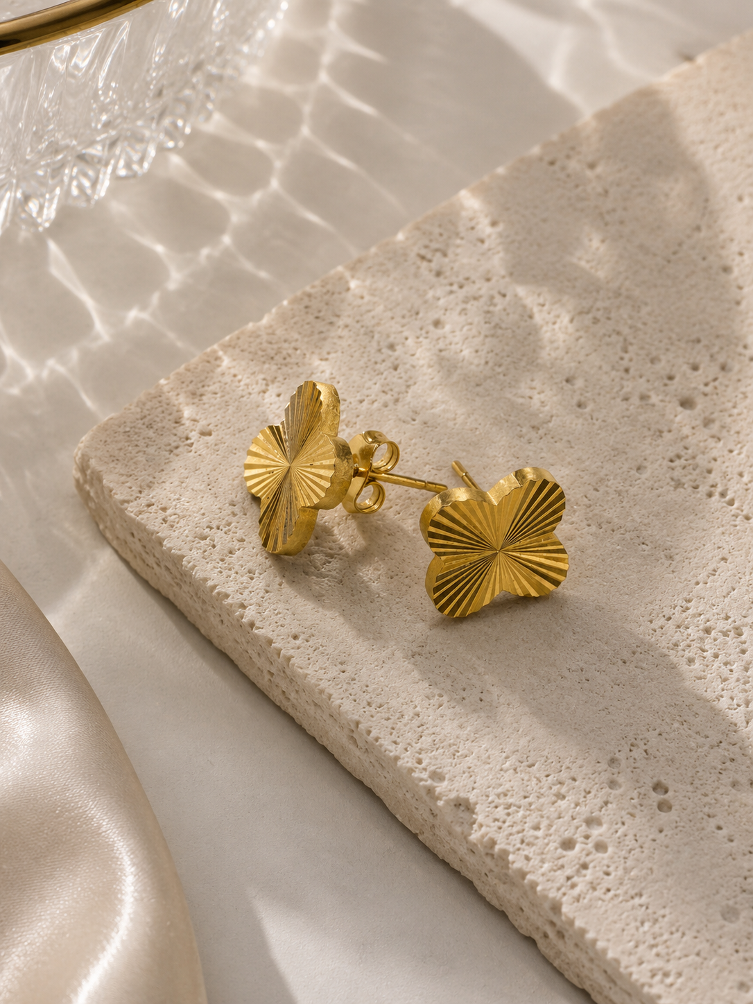 Golden Petal Earrings