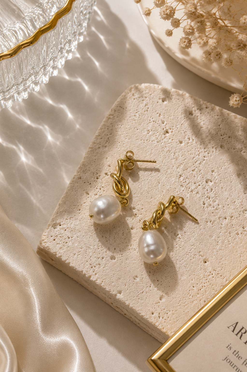 Twisted Pearl Earrings